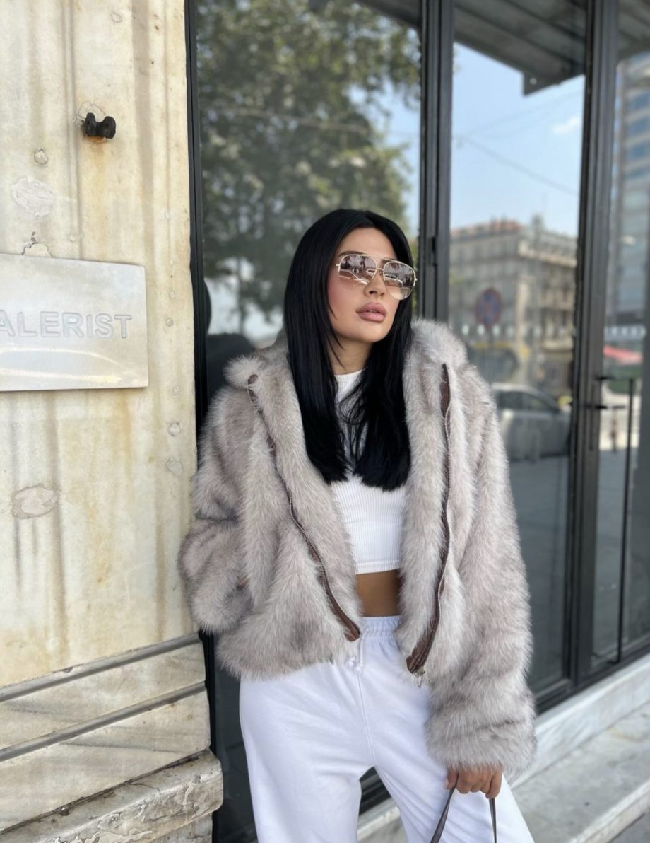 Lolita-Beige mit Reißverschluss