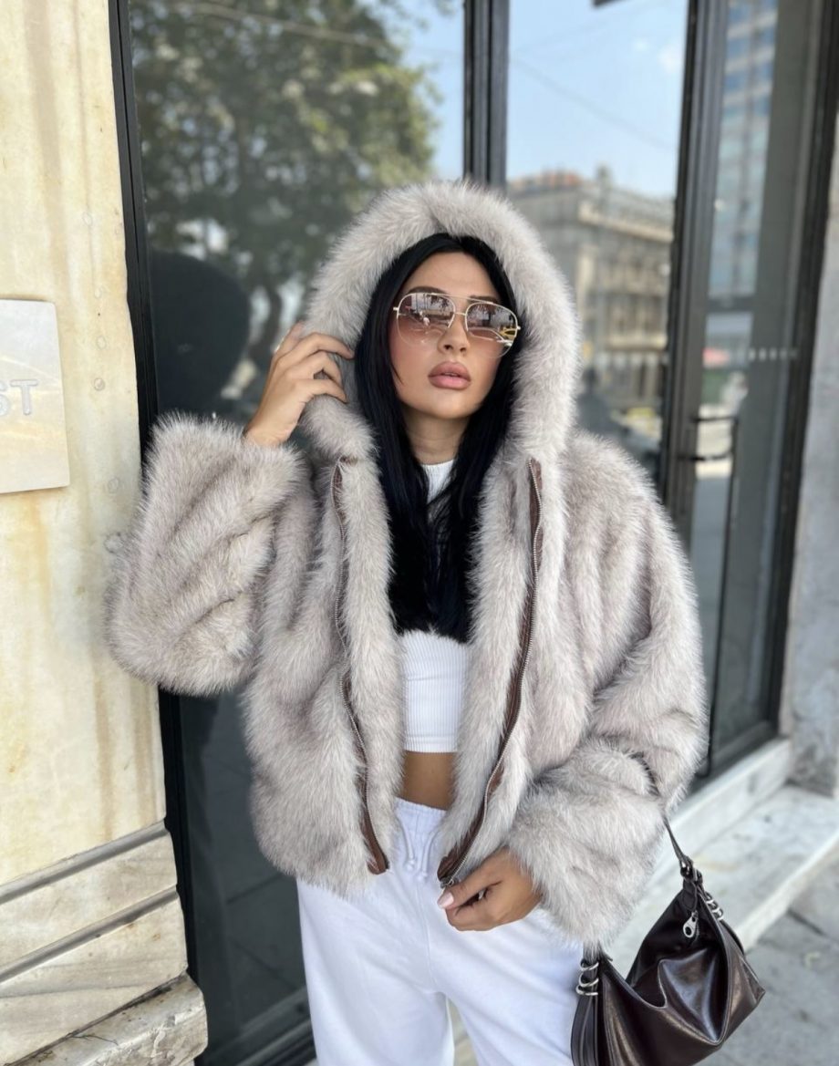 Lolita-Beige mit Reißverschluss